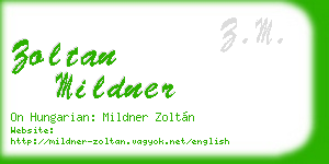 zoltan mildner business card